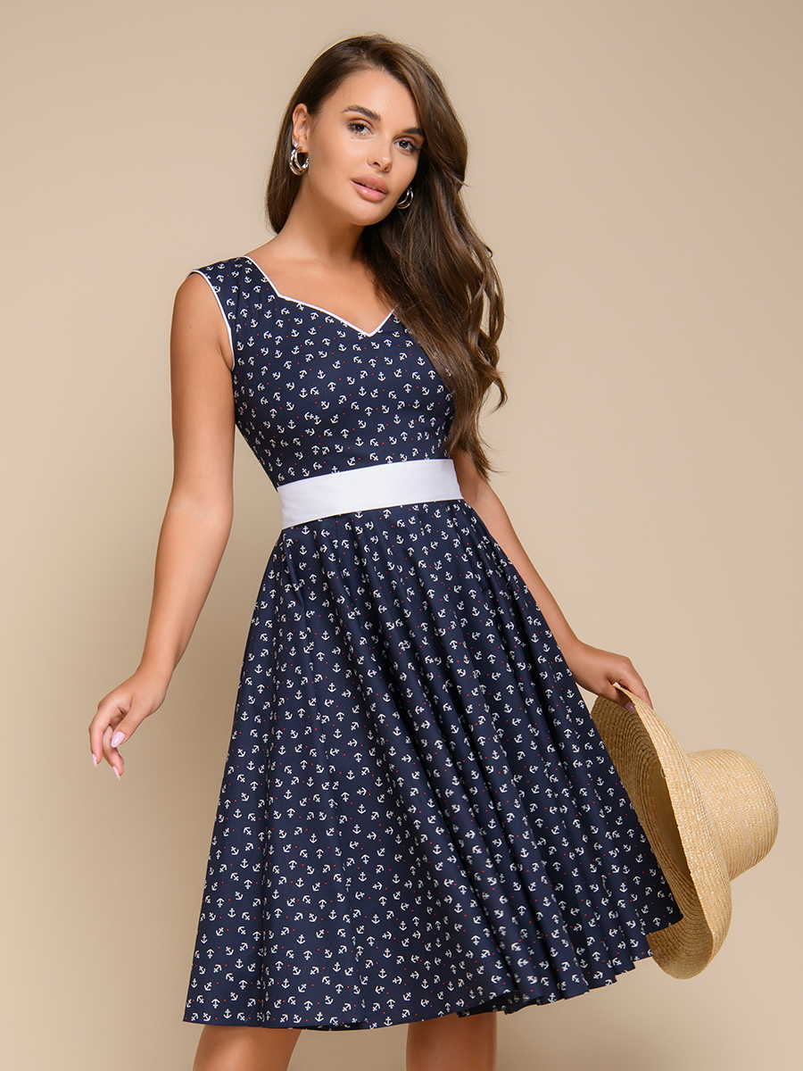 

Платье женское 1001dress 101970 синее 48 RU, 101970