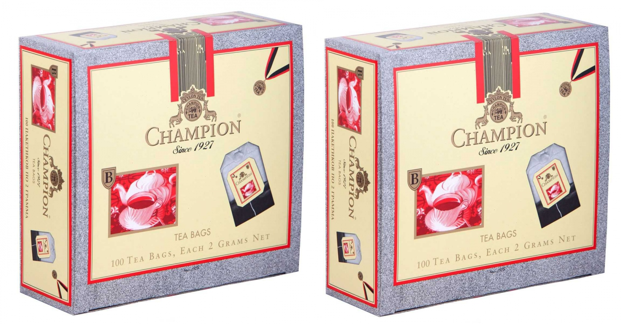 

Чай черный Beta Tea Чемпион, 100 пакетиков по 2 г, 2 упаковки