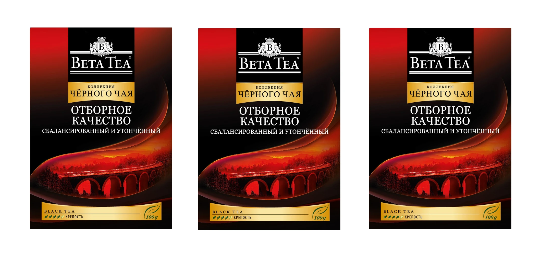 

Чай черный Beta Tea листовой Отборное качество, 100 г, 3 упаковки