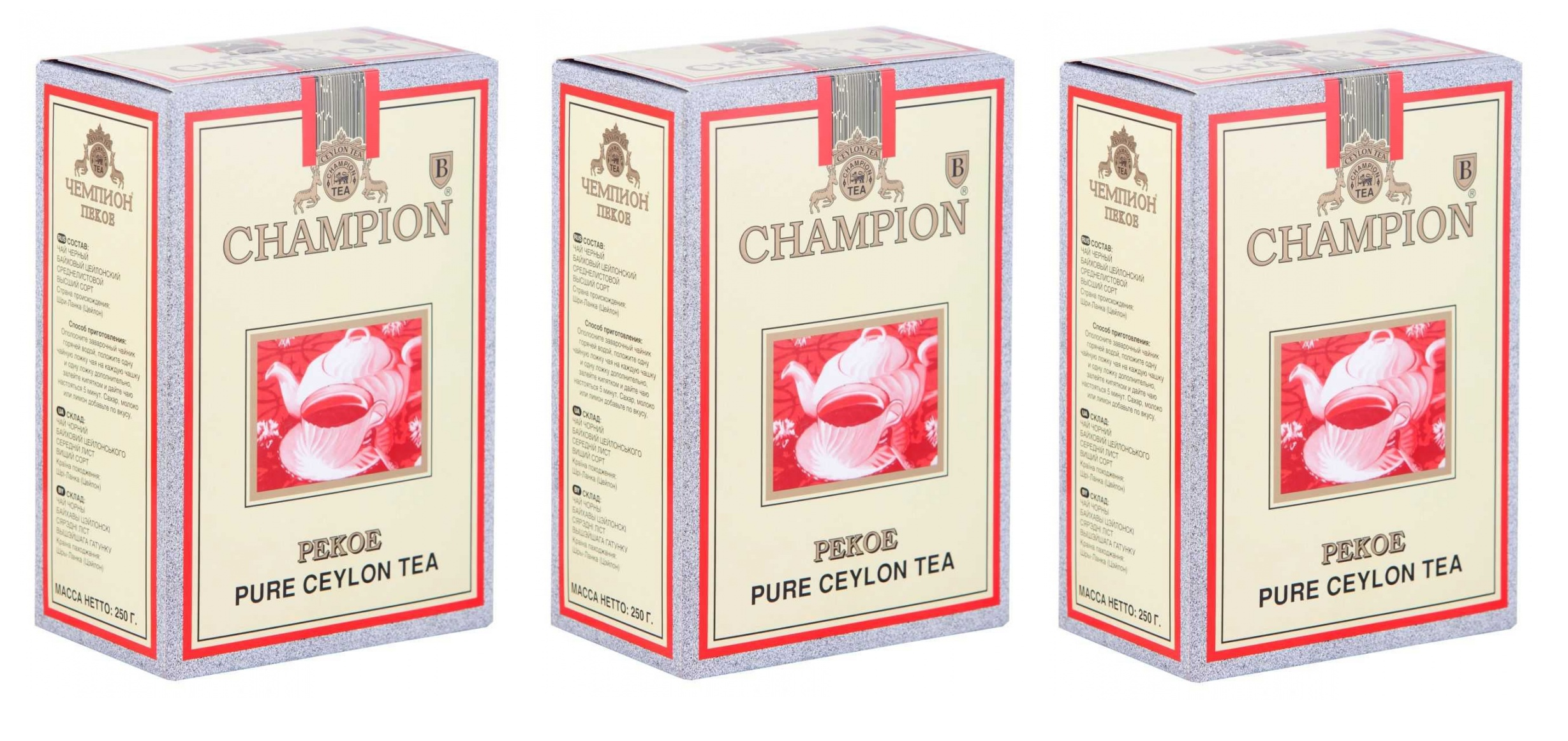 

Чай черный Beta Tea листовой Чемпион Пекое, 100 г, 3 упаковки