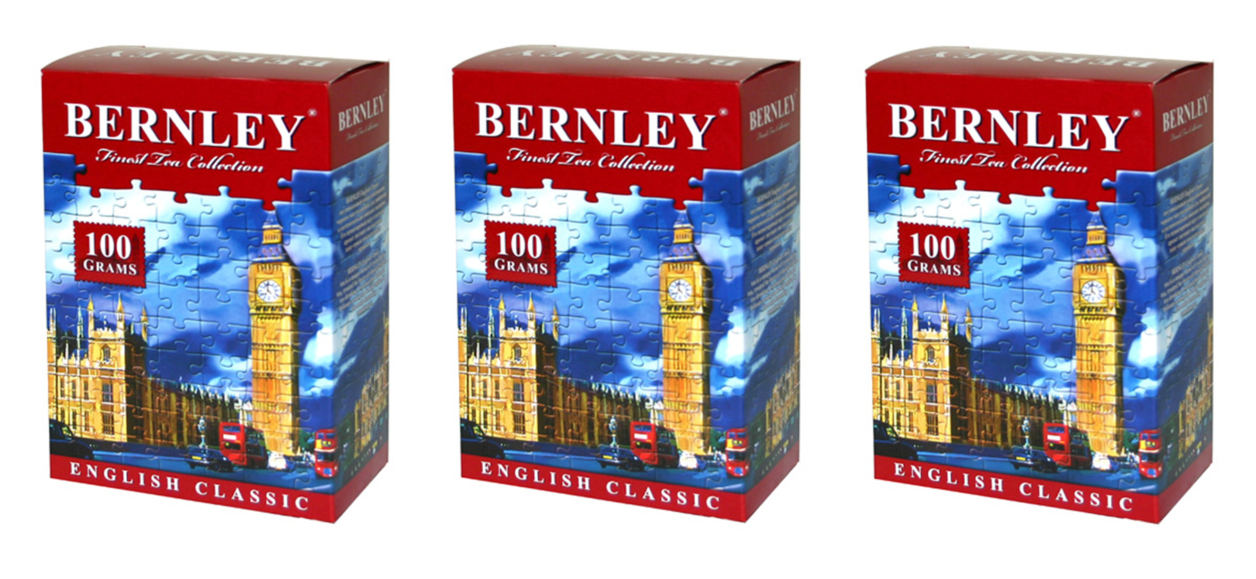 Чай черный Bernley листовой English Classic, 100 гр, 3 упаковки