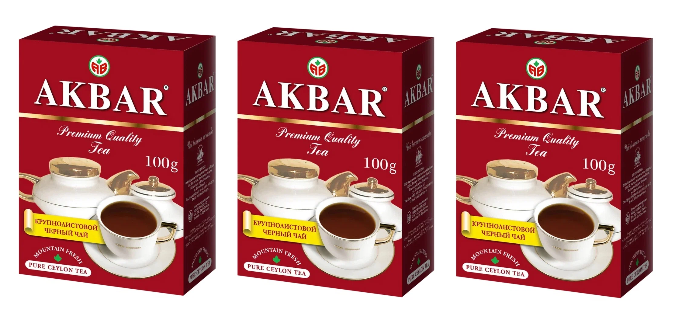 

Чай черный Akbar Red White, крупнолистовой 100 г х 3 шт