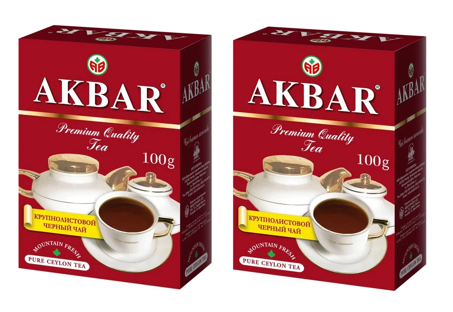 

Чай черный Akbar Red, White, крупнолистовой, 100 г х 2 шт