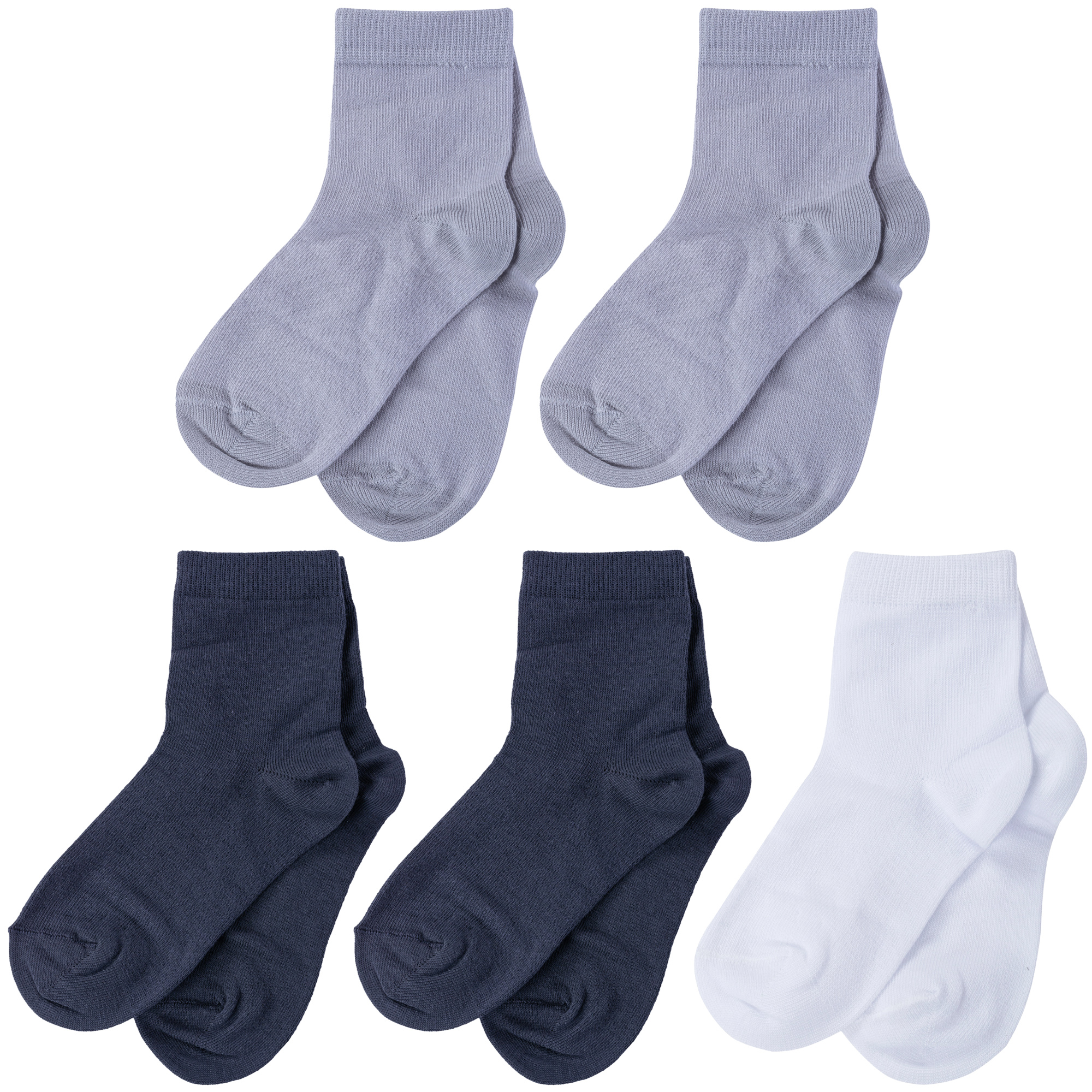 Носки детские LorenzLine 5-Л33, серый; белый, 12-14