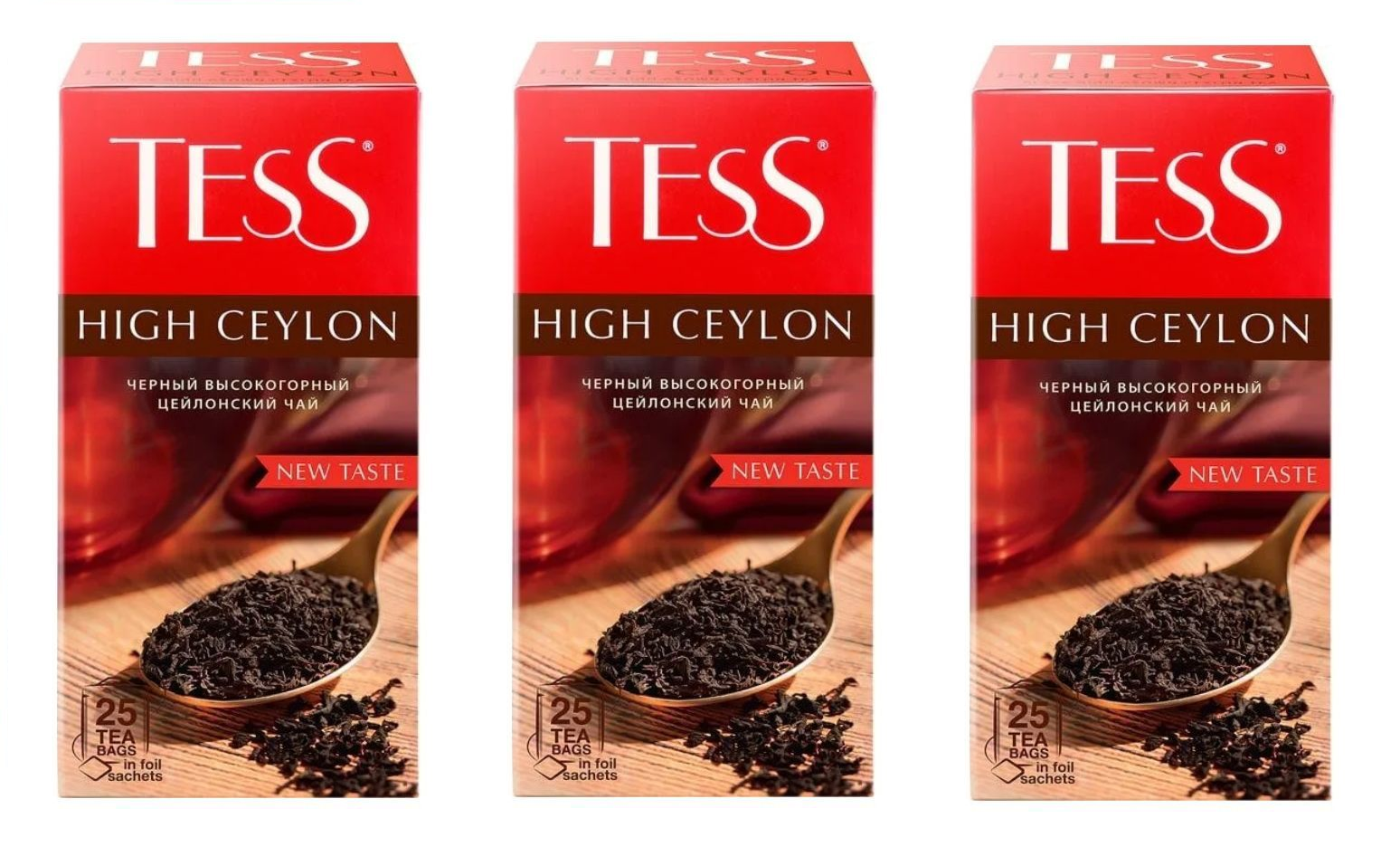 

Чай черный Tess в пакетиках высокогорный цейлонский чай High Ceylon, 25 пак, 3 шт