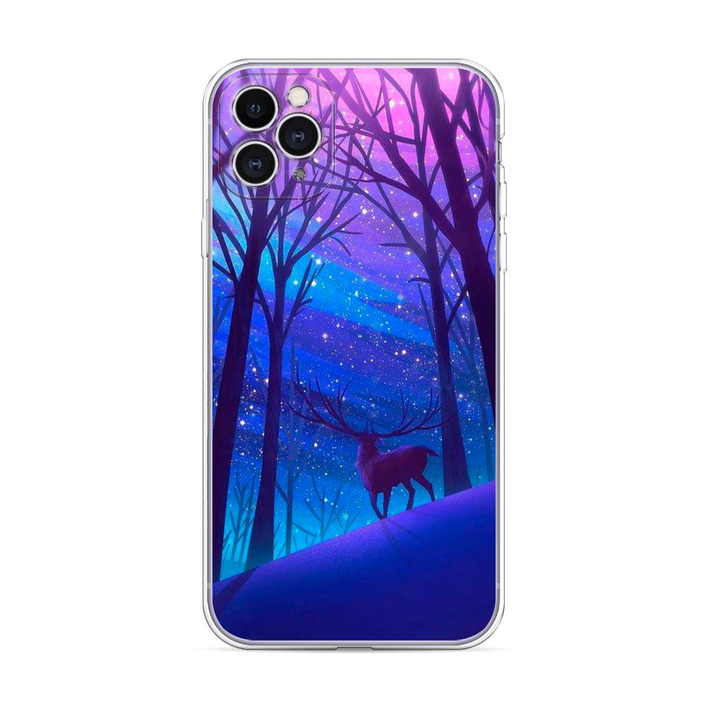 фото Силиконовый чехол "северный олень" на apple iphone 11 pro max awog