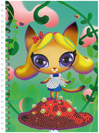 

Алмазная мозаика Color Kit тетрадь Кошка-Алиса, клетка 48 листов TR011