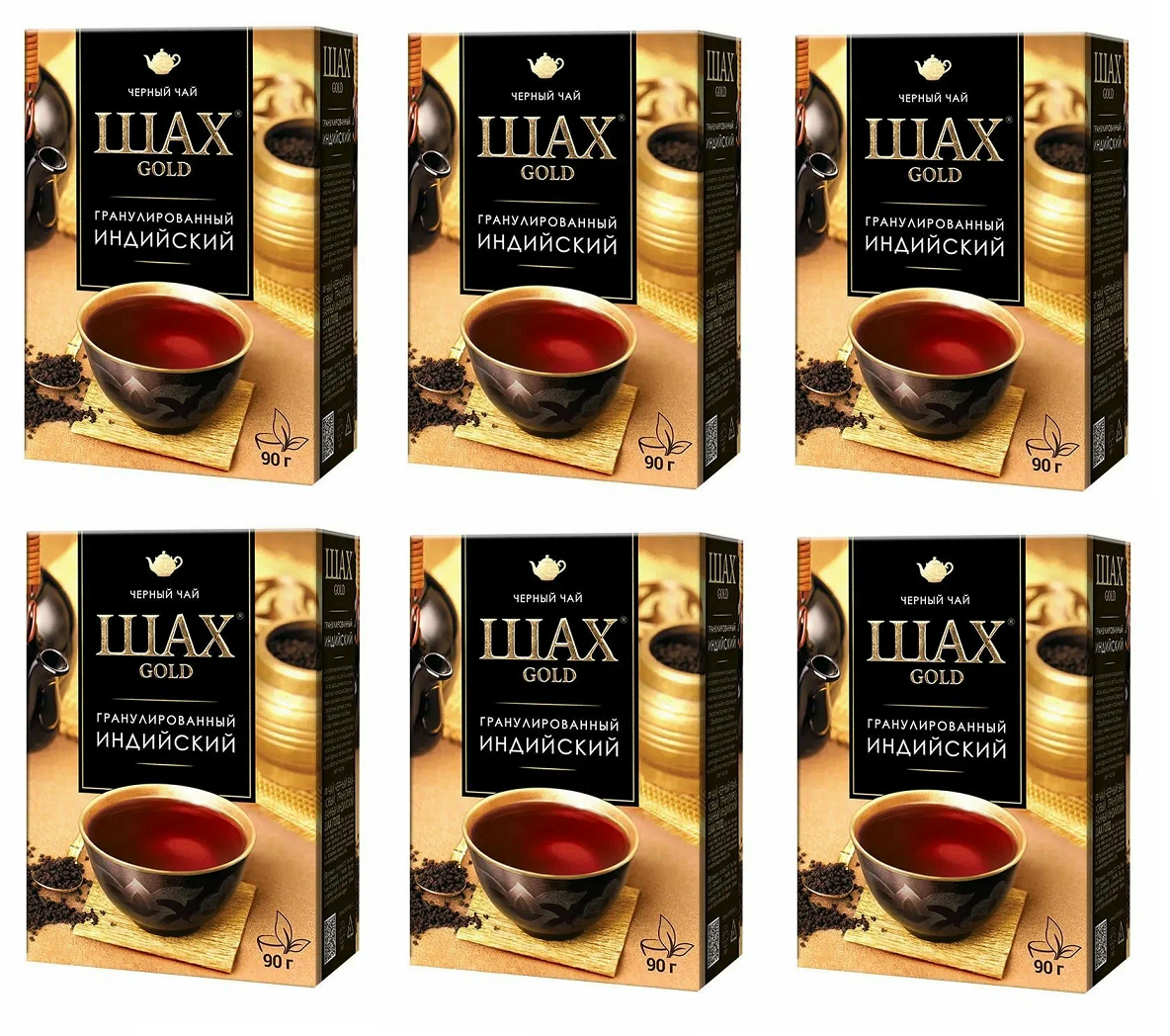 

Чай черный Шах голд листовой гранулы, 90 г, 6 шт