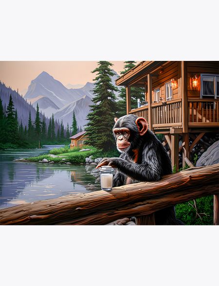 

Алмазная мозаика без подрамника Отдых на озере, 70x50 см, 63353, РА-298