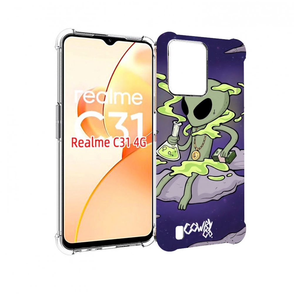 

Чехол MyPads токсичный инопланетянин для OPPO Realme C31, Прозрачный, Tocco