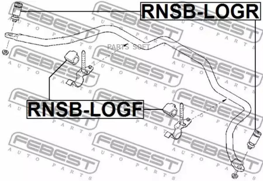 

FEBECT RNSBLOGF RNSBLOGF_втулка стабилизатора переднего центральная! d23\ Dacia Logan 1.4/
