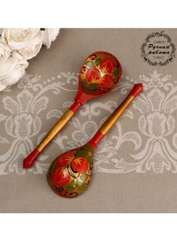 

Ложка роспись хохлома (Цв: Разноцветный ), Красный