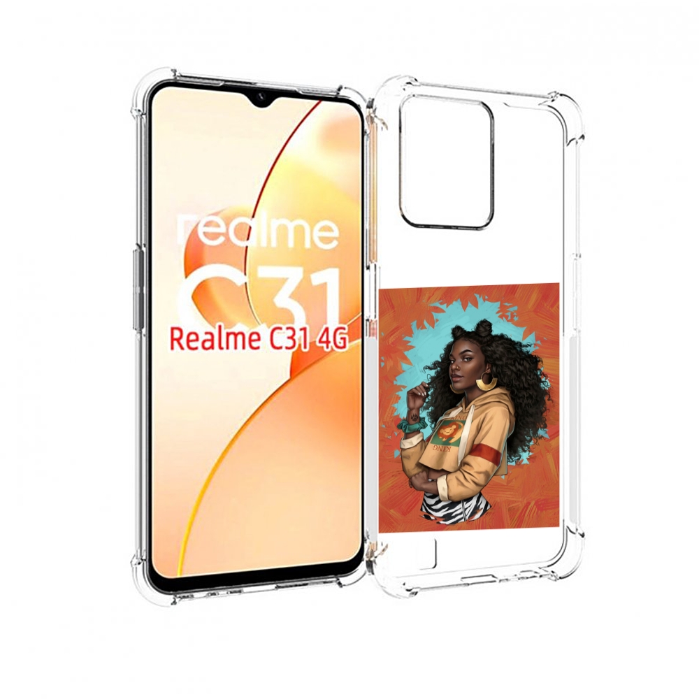 

Чехол MyPads темная-девушка женский для OPPO Realme C31, Прозрачный, Tocco