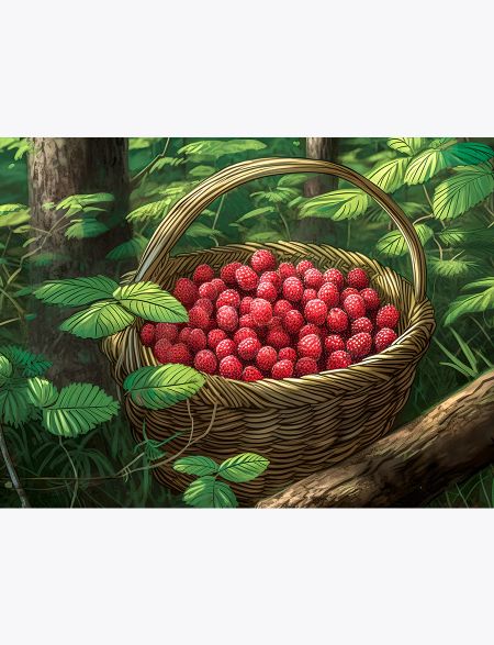 

Алмазная мозаика без подрамника Корзинка с ягодами, 130x100 см, 63336, РА-296