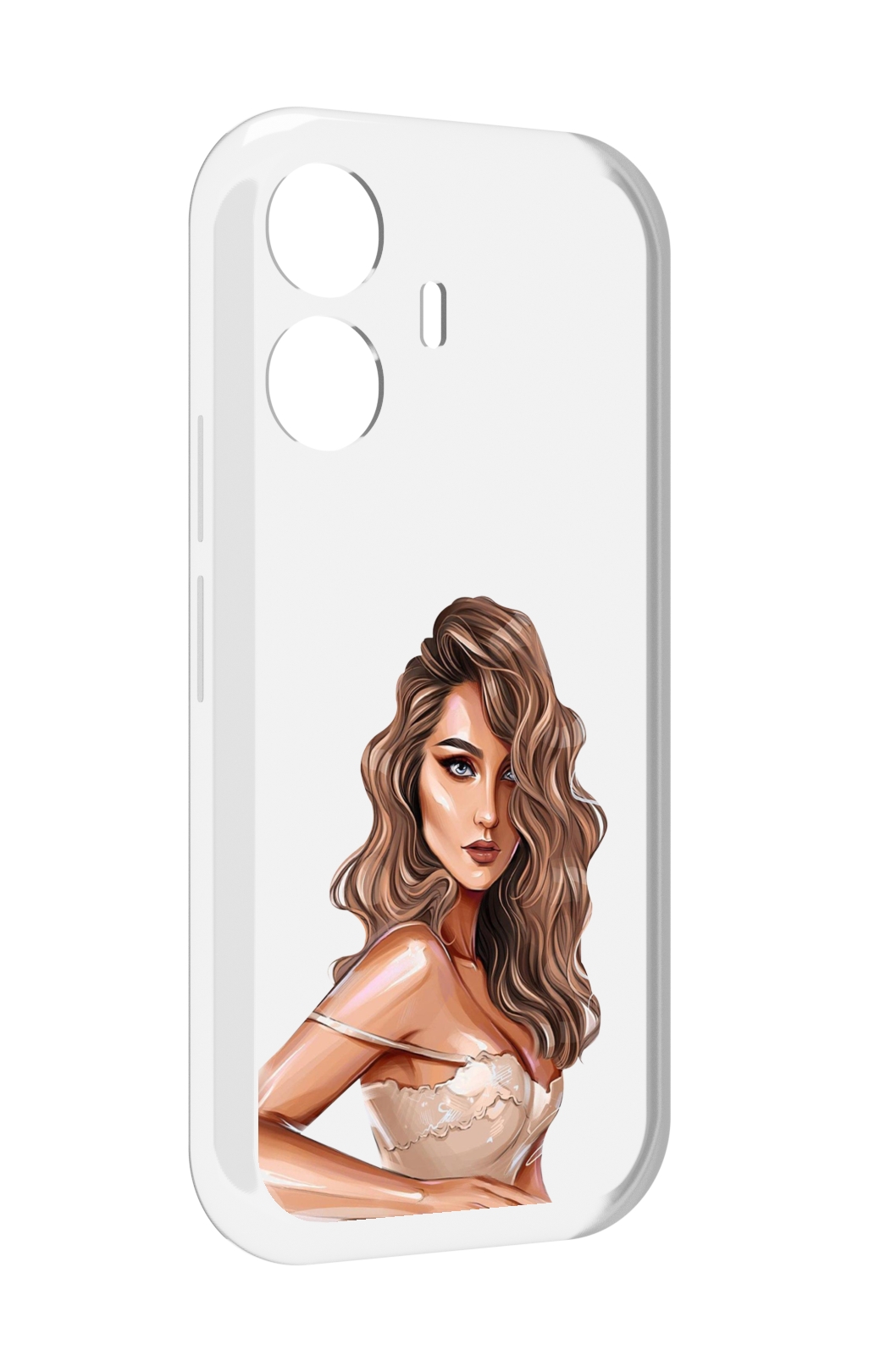 

Чехол MyPads Кудрявая-девушка женский для Vivo Y77E / Vivo iQOO Z6 Lite, Прозрачный, Tocco