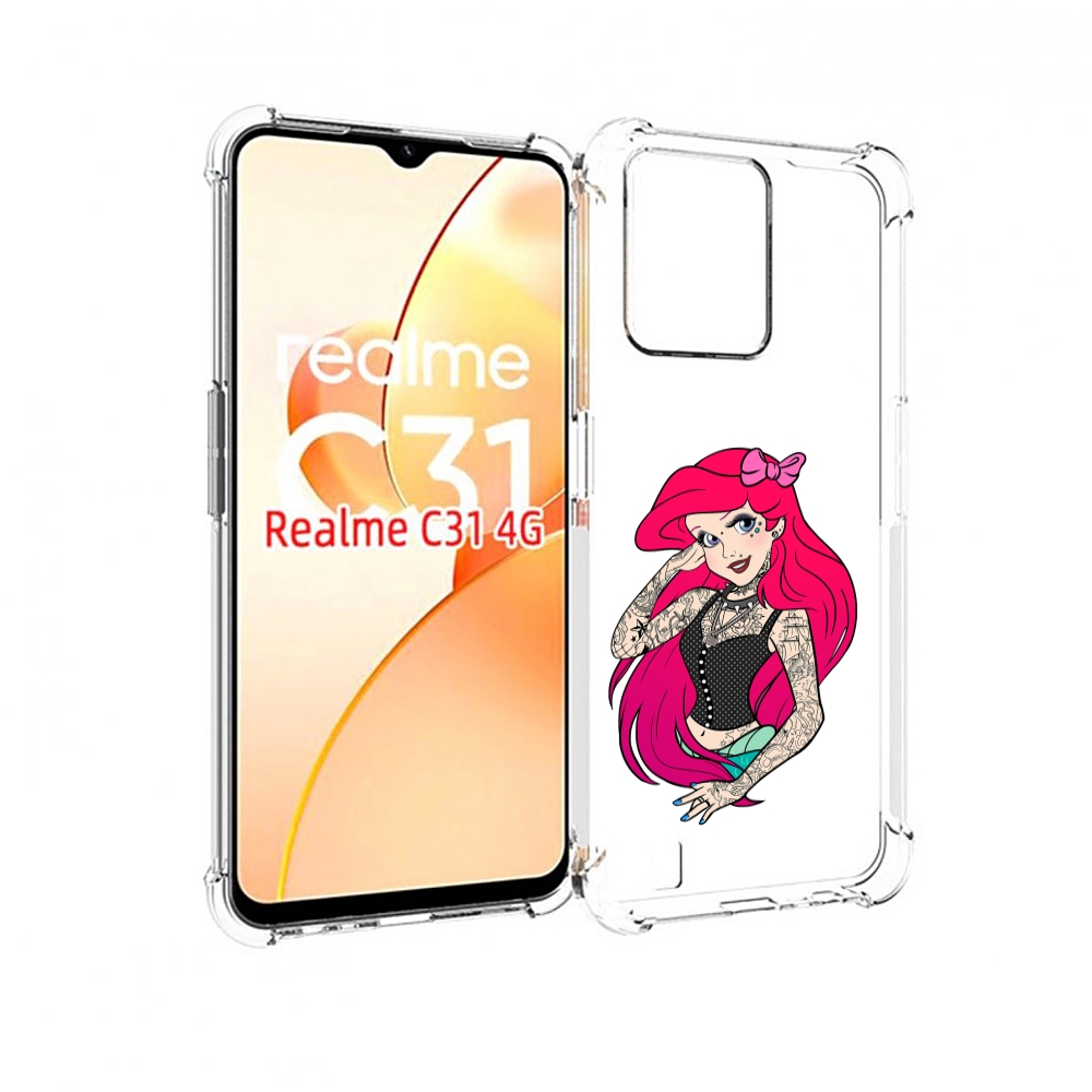 

Чехол MyPads татуированная-принцесса женский для OPPO Realme C31, Прозрачный, Tocco