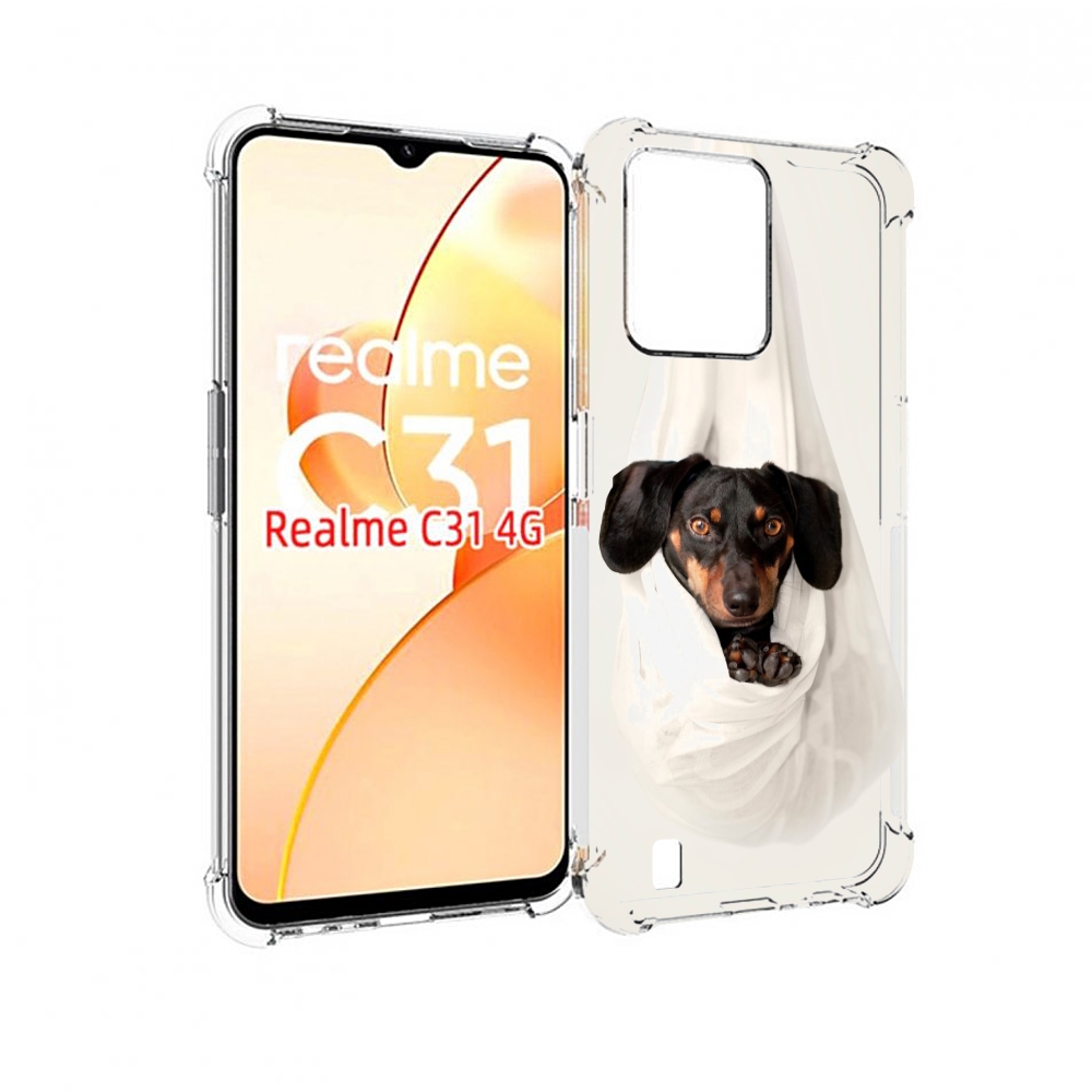 

Чехол MyPads такса собака для OPPO Realme C31, Прозрачный, Tocco