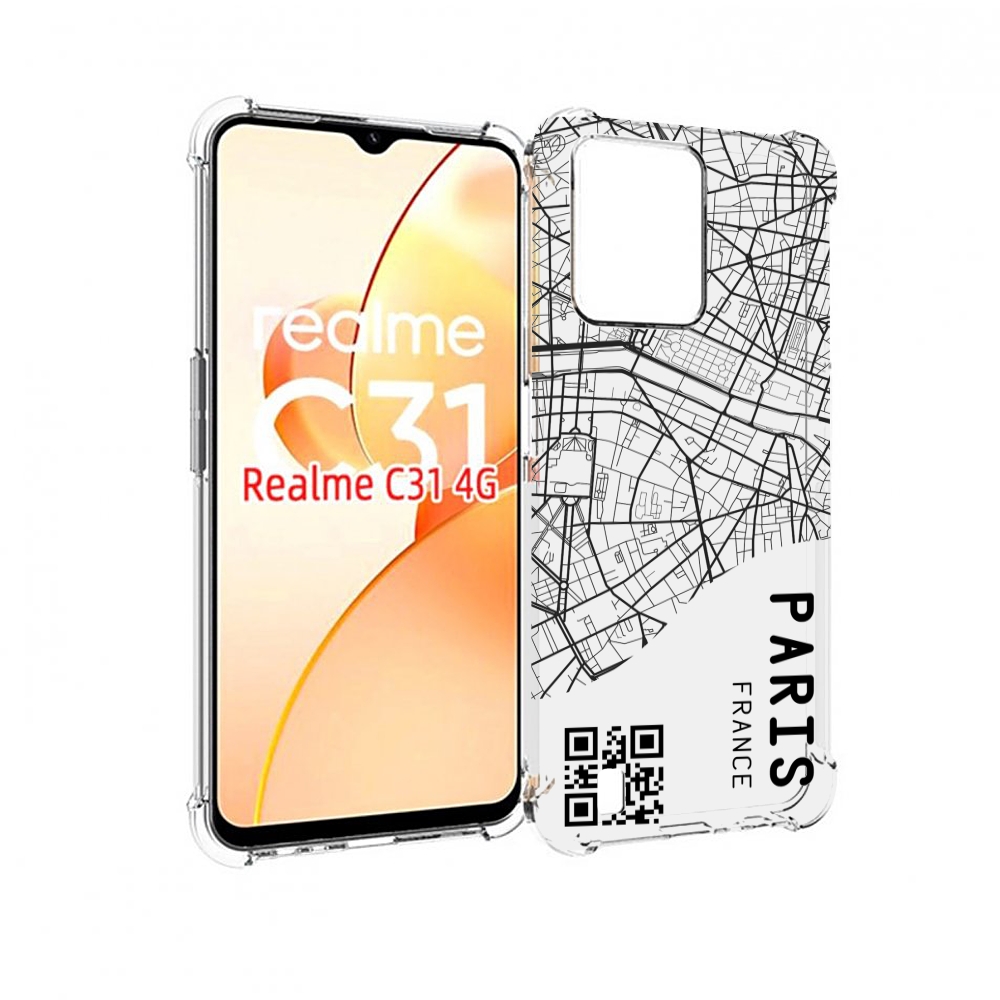 

Чехол MyPads схема-париж для OPPO Realme C31, Прозрачный, Tocco