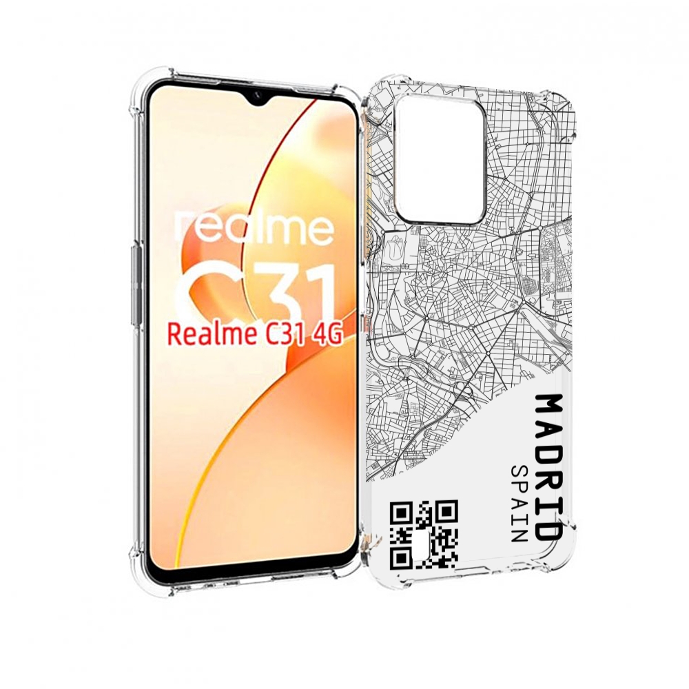 

Чехол MyPads схема-мадрид для OPPO Realme C31, Прозрачный, Tocco
