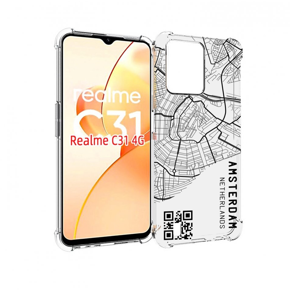 

Чехол MyPads схема-амстердам для OPPO Realme C31, Прозрачный, Tocco