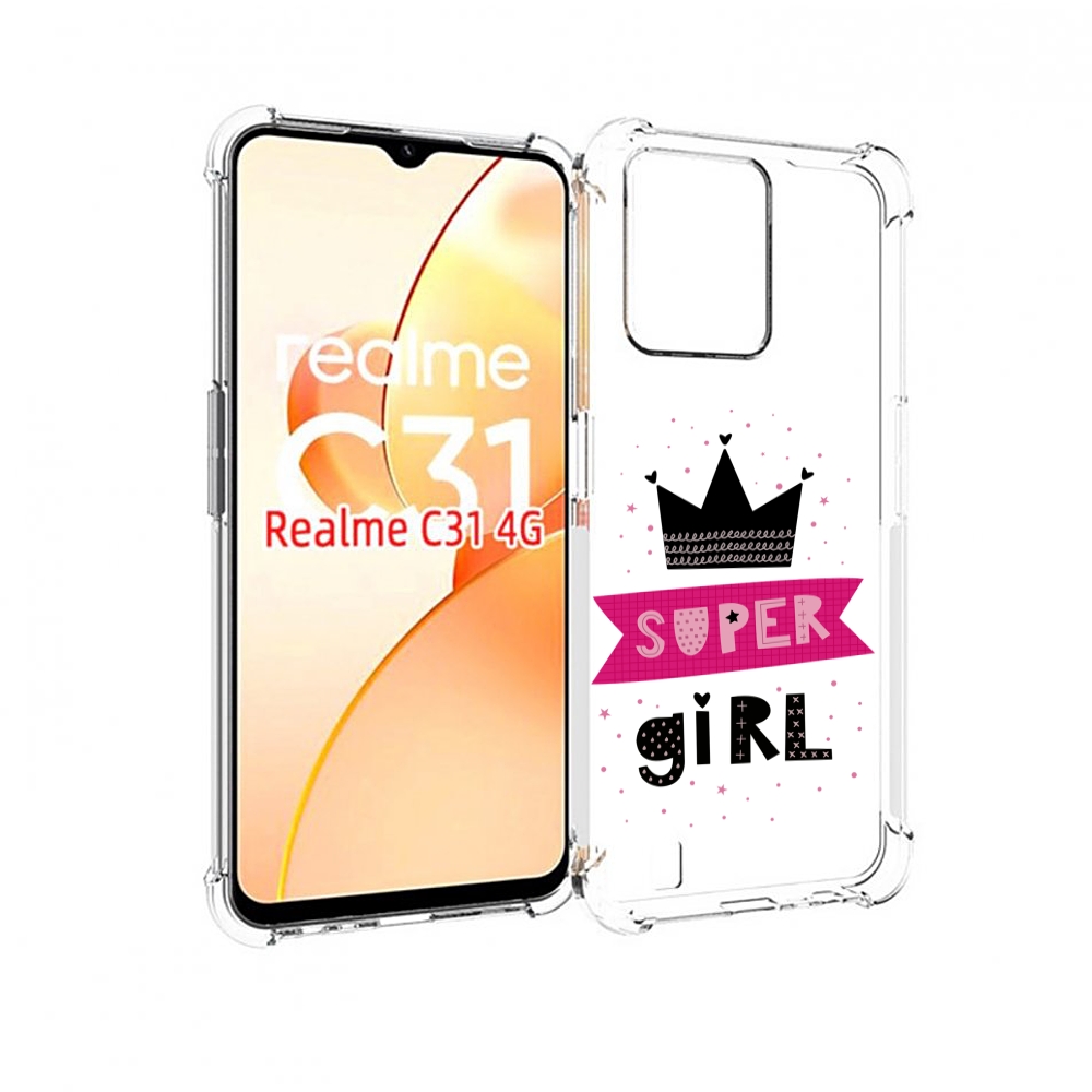 

Чехол MyPads супер-девчонка женский для OPPO Realme C31, Прозрачный, Tocco