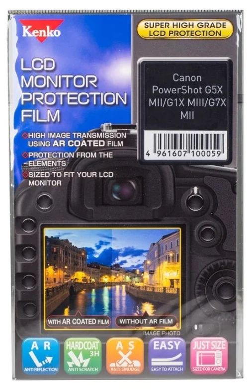 

Защитная пленка Kenko для Canon PowerShot G5XM2/G1XM3/G7XM2 (1шт)