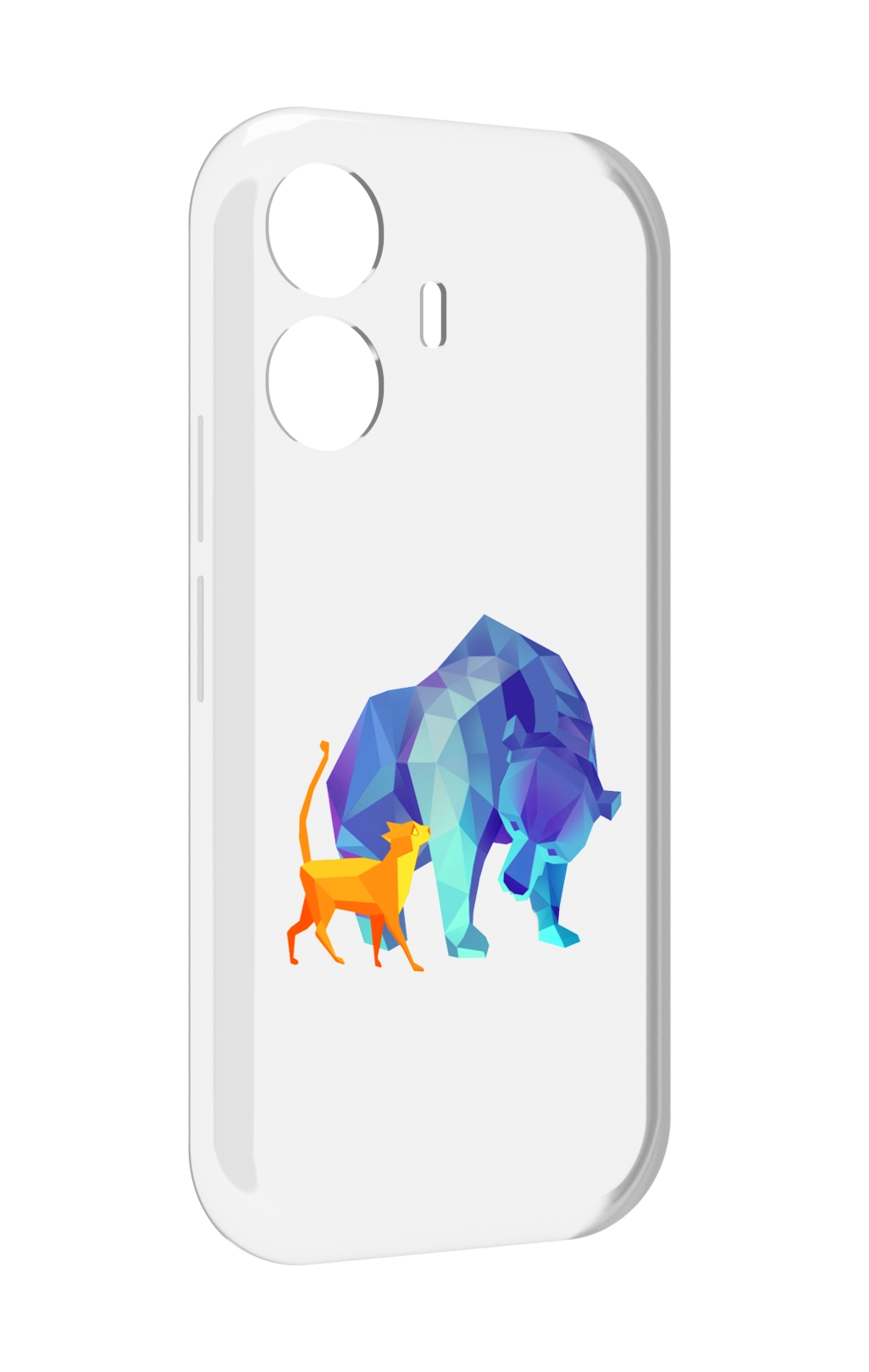 

Чехол MyPads Кот-и-медведь для Vivo Y77E / Vivo iQOO Z6 Lite, Прозрачный, Tocco