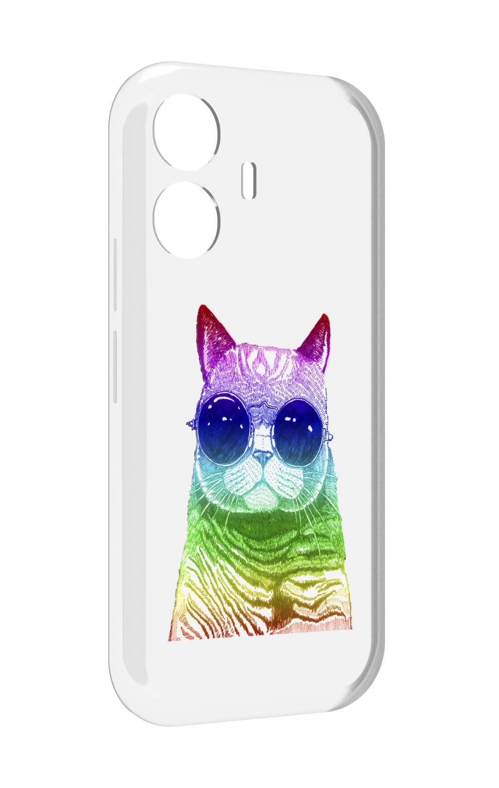 

Чехол MyPads Кот в очках для Vivo Y77E / Vivo iQOO Z6 Lite, Прозрачный, Tocco