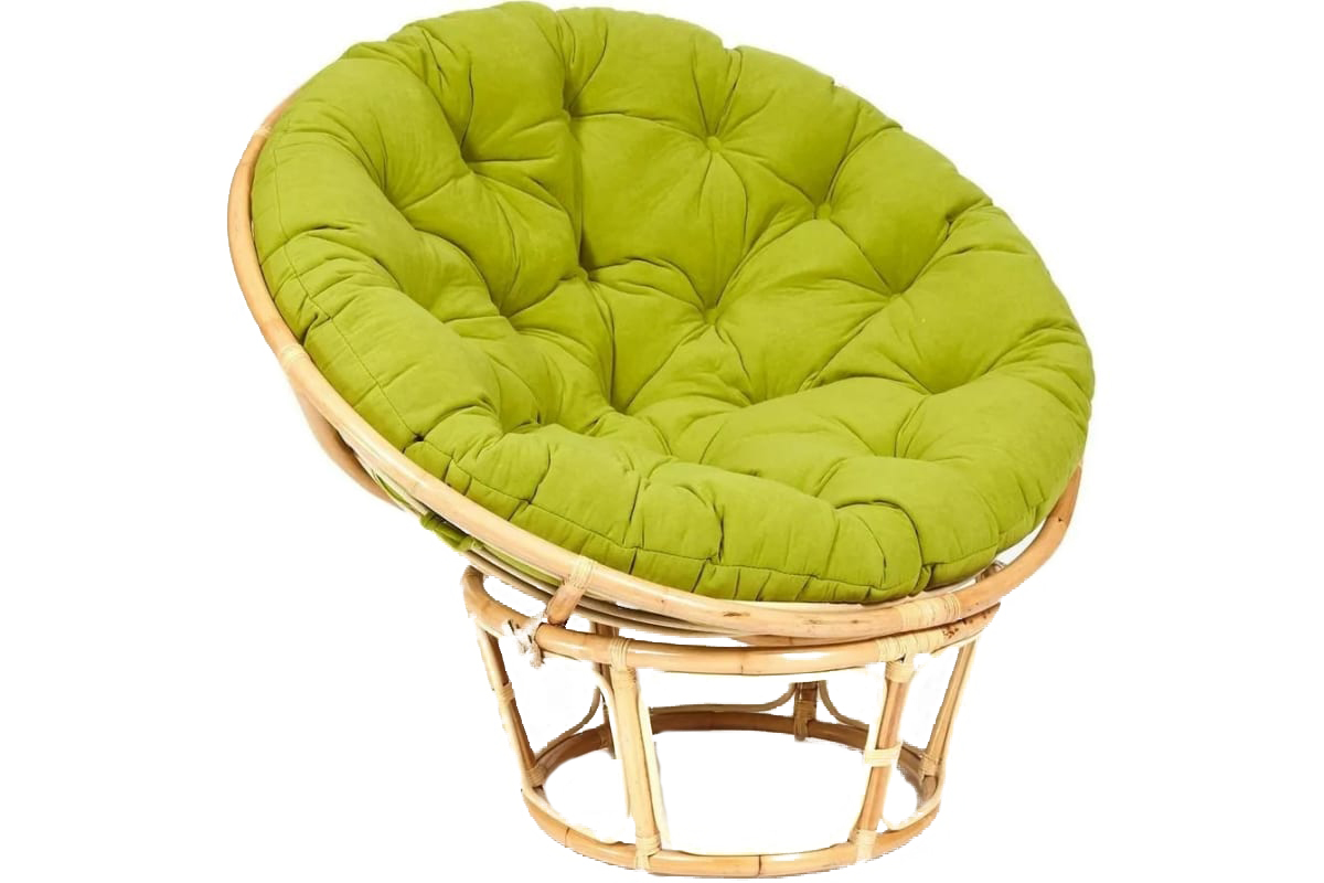 Кресло PAPASAN ECO P115-1SP STD c подушкой ремешками Natural натуральный флок О 23128₽