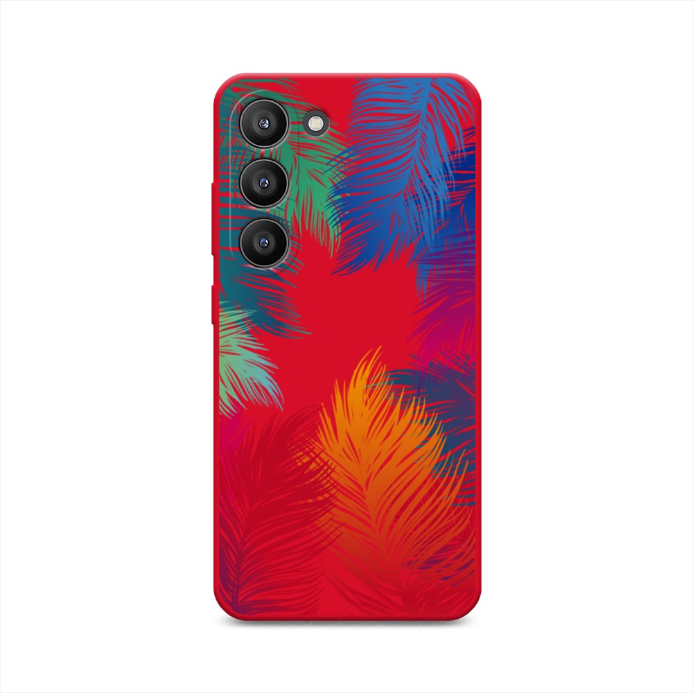 

Чехол Awog на Samsung Galaxy S23 5G "Рамка из перьев", Красный, 2107353-1