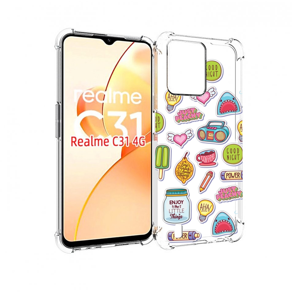 

Чехол MyPads стикер-пак для OPPO Realme C31, Прозрачный, Tocco
