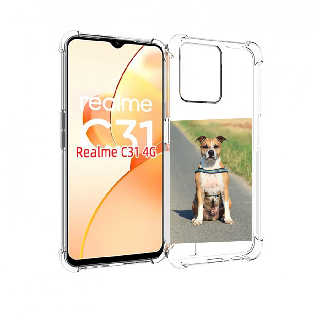 

Чехол MyPads стаффорд терьер для OPPO Realme C31, Прозрачный, Tocco