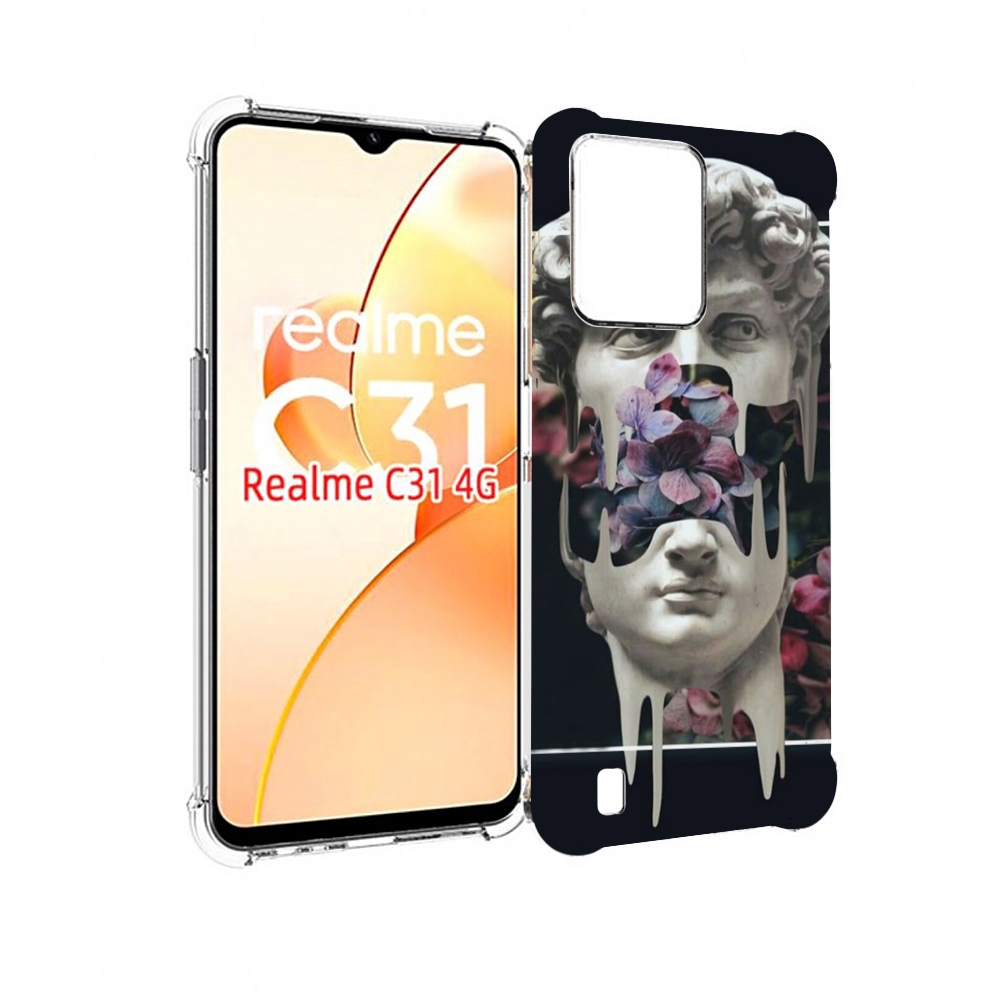 

Чехол MyPads статуя-с-цветами-внутри для OPPO Realme C31, Прозрачный, Tocco