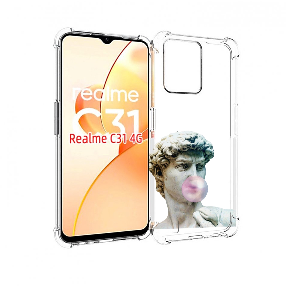 

Чехол MyPads статуя-с-жвачкой для OPPO Realme C31, Прозрачный, Tocco