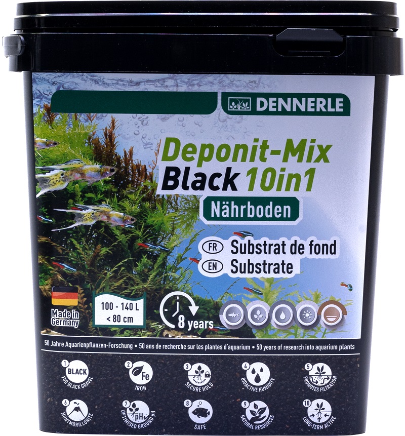 фото Питательный грунт dennerle deponitmix professional black 10in1 4,8кг