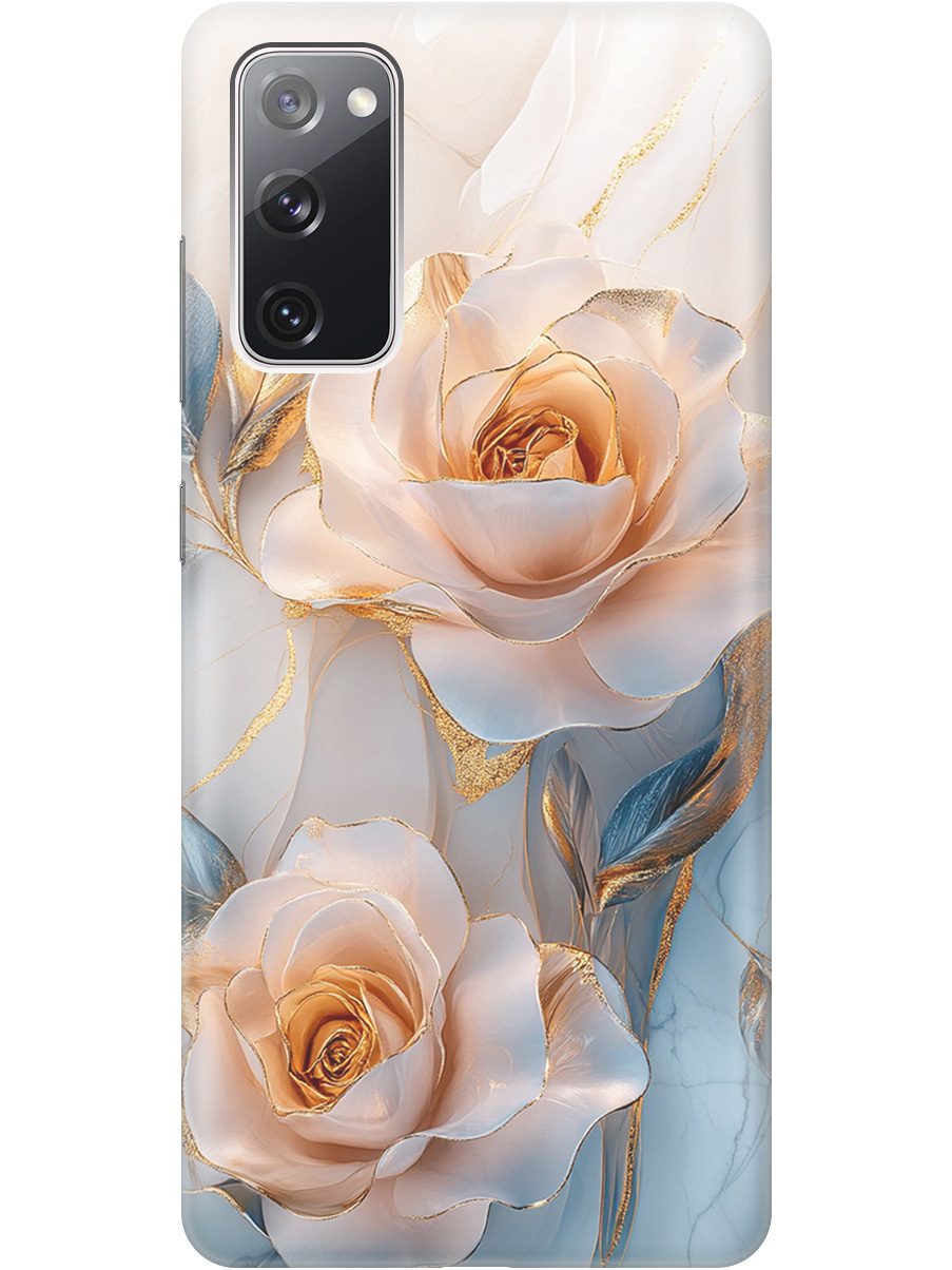 

Силиконовый чехол на Samsung Galaxy S20 FE с принтом "Белые розы на мраморе", Прозрачный;белый;оранжевый, 723485423