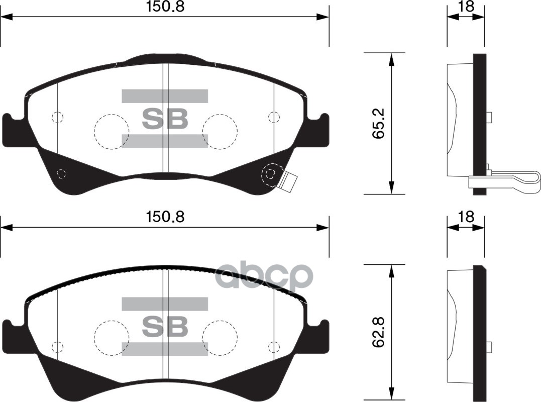 

Тормозные колодки Sangsin brake передние SP1580