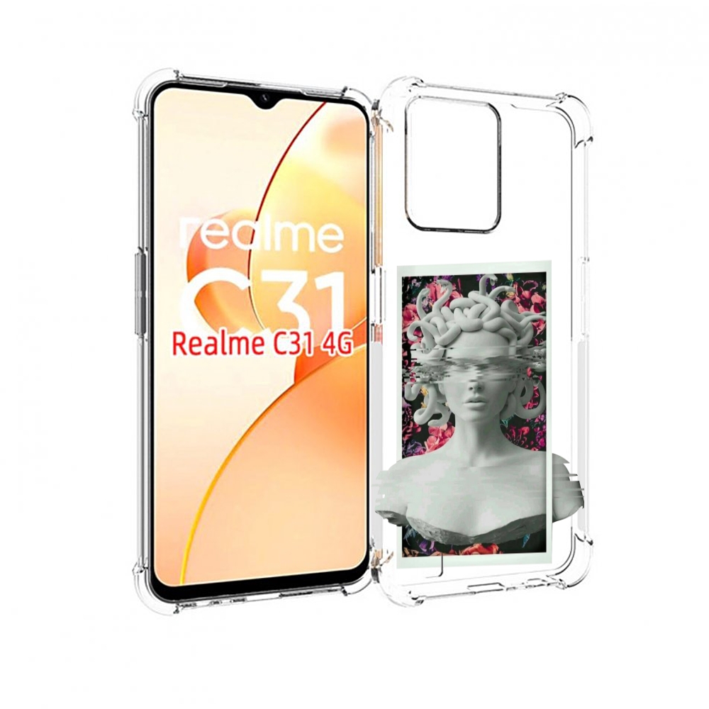 

Чехол MyPads статуя-медузы для OPPO Realme C31, Прозрачный, Tocco