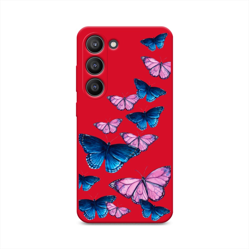 

Чехол Awog на Samsung Galaxy S23 5G "Полет бабочек", Синий;черный;розовый, 2107353-1