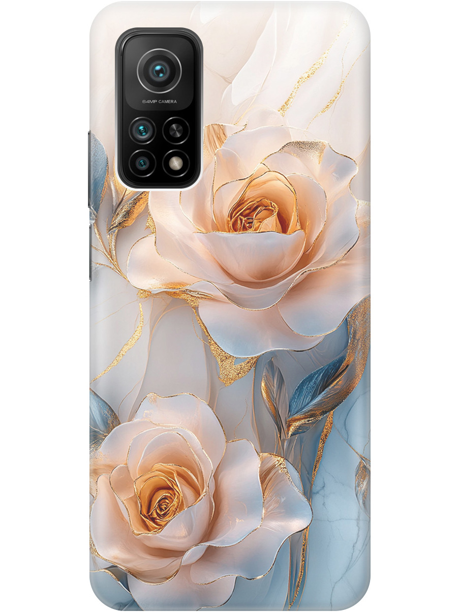 

Силиконовый чехол на Xiaomi Mi 10T/10T Pro с принтом "Белые розы на мраморе", Прозрачный;белый;оранжевый, 724124323
