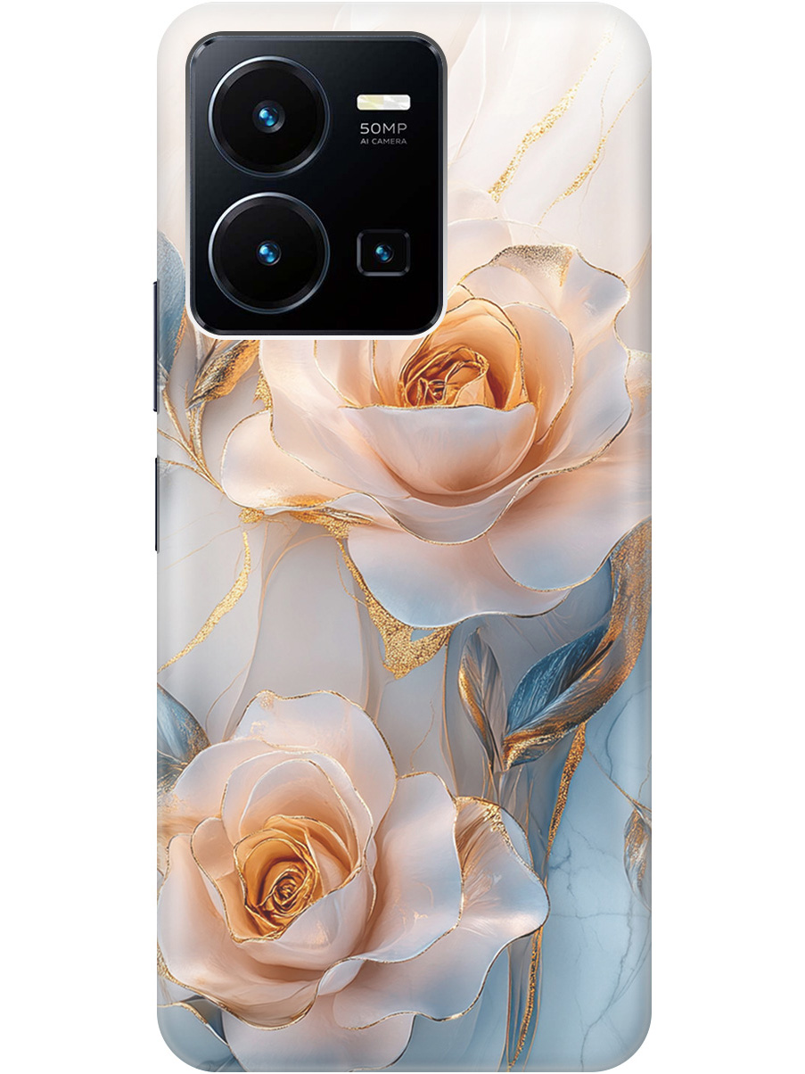 

Силиконовый чехол на Vivo Y35 с принтом "Белые розы на мраморе", Прозрачный;белый;оранжевый, 743695023