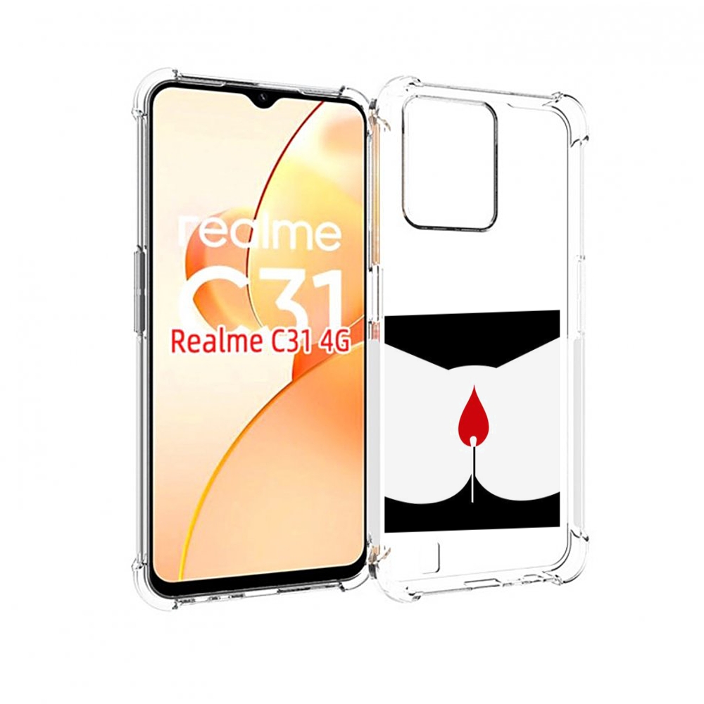 

Чехол MyPads спичка горит для OPPO Realme C31, Прозрачный, Tocco