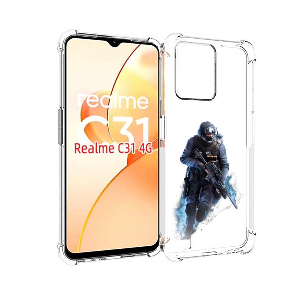 

Чехол MyPads спецназ-ксго для OPPO Realme C31, Прозрачный, Tocco