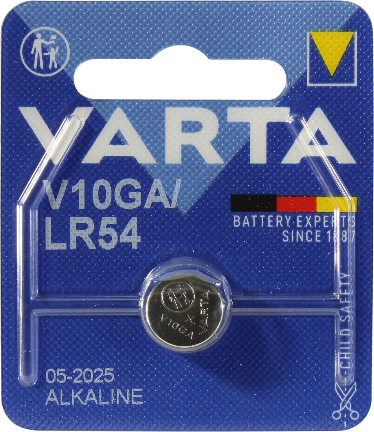 Батарейка V10 GA VARTA (LR54/ LR1130/ V389/ AG10) Zn/MnO2