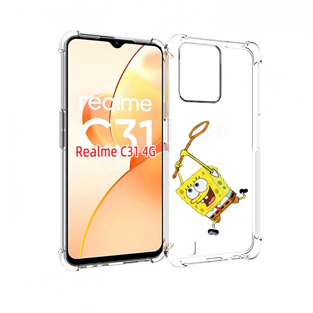 

Чехол MyPads спанчбоб-с-сочком для OPPO Realme C31, Прозрачный, Tocco