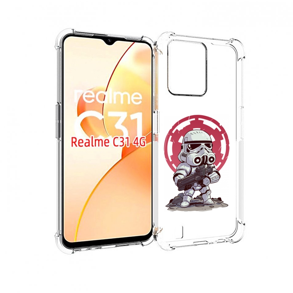 

Чехол MyPads солдат-из-старварс для OPPO Realme C31, Прозрачный, Tocco