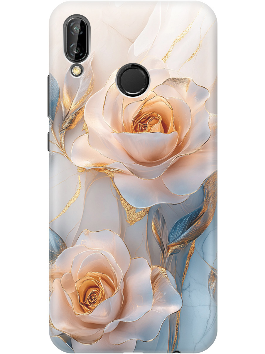 

Силиконовый чехол на Huawei P20 Lite / Nova 3e с принтом "Белые розы на мраморе", Прозрачный;белый;оранжевый, 717614223