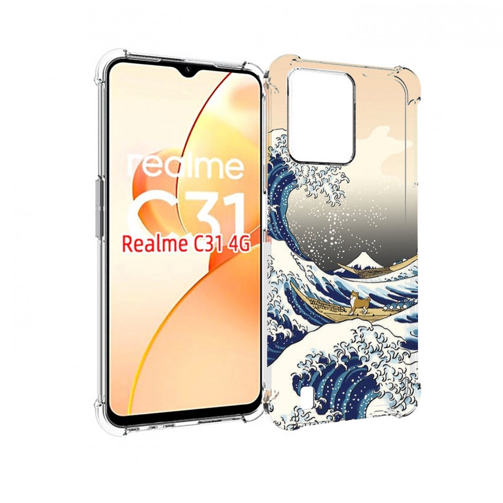 

Чехол MyPads собаки-на-плоту для OPPO Realme C31, Прозрачный, Tocco