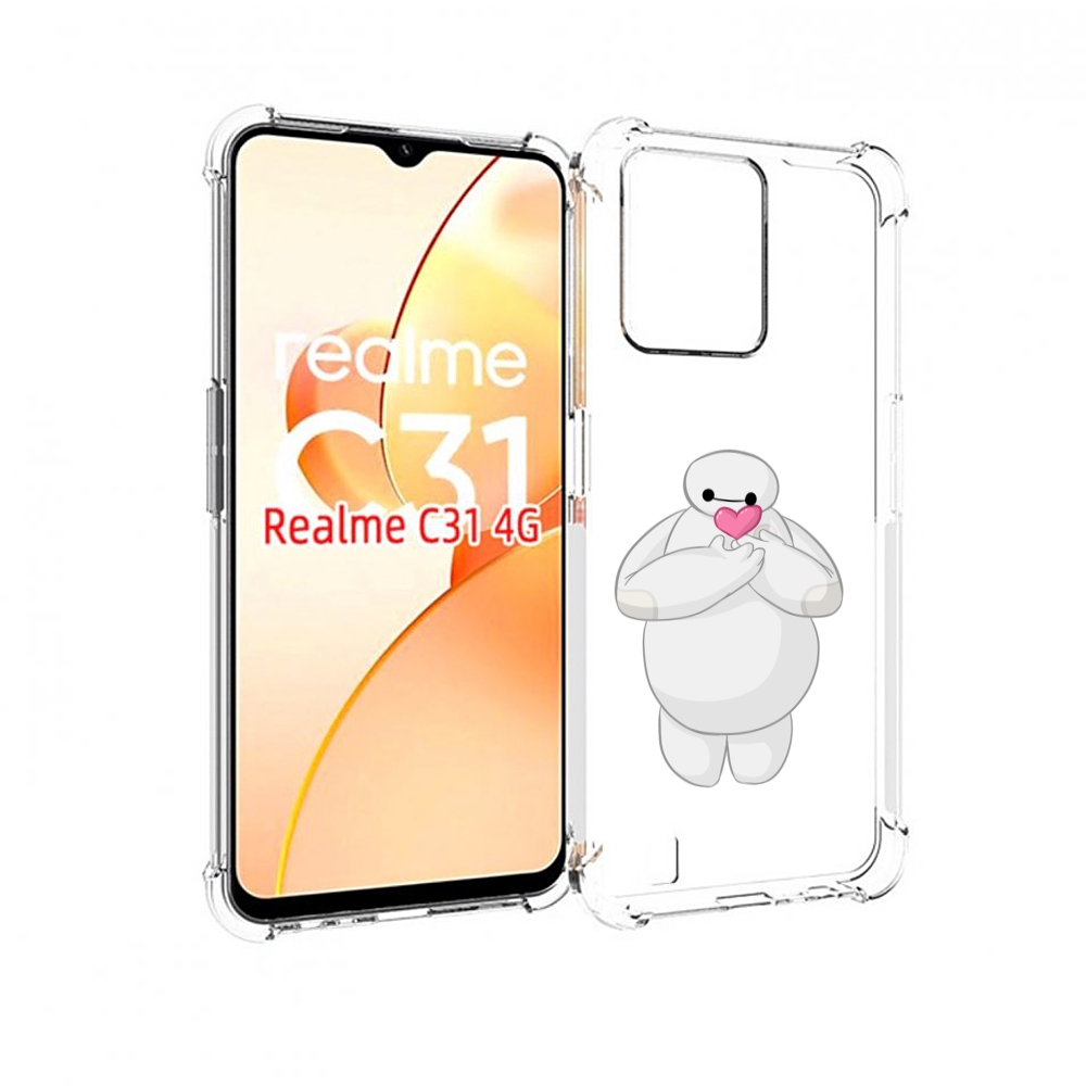 

Чехол MyPads снеговик-с-сердечком для OPPO Realme C31, Прозрачный, Tocco