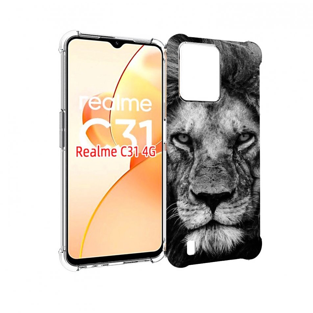 

Чехол MyPads смуглый лев мужской для OPPO Realme C31, Прозрачный, Tocco